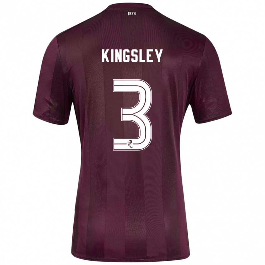 Kinderen Stephen Kingsley #3 Bordeauxrood Thuisshirt Thuistenue 2024/25 T-Shirt