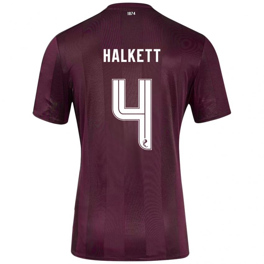 Kinderen Craig Halkett #4 Bordeauxrood Thuisshirt Thuistenue 2024/25 T-Shirt