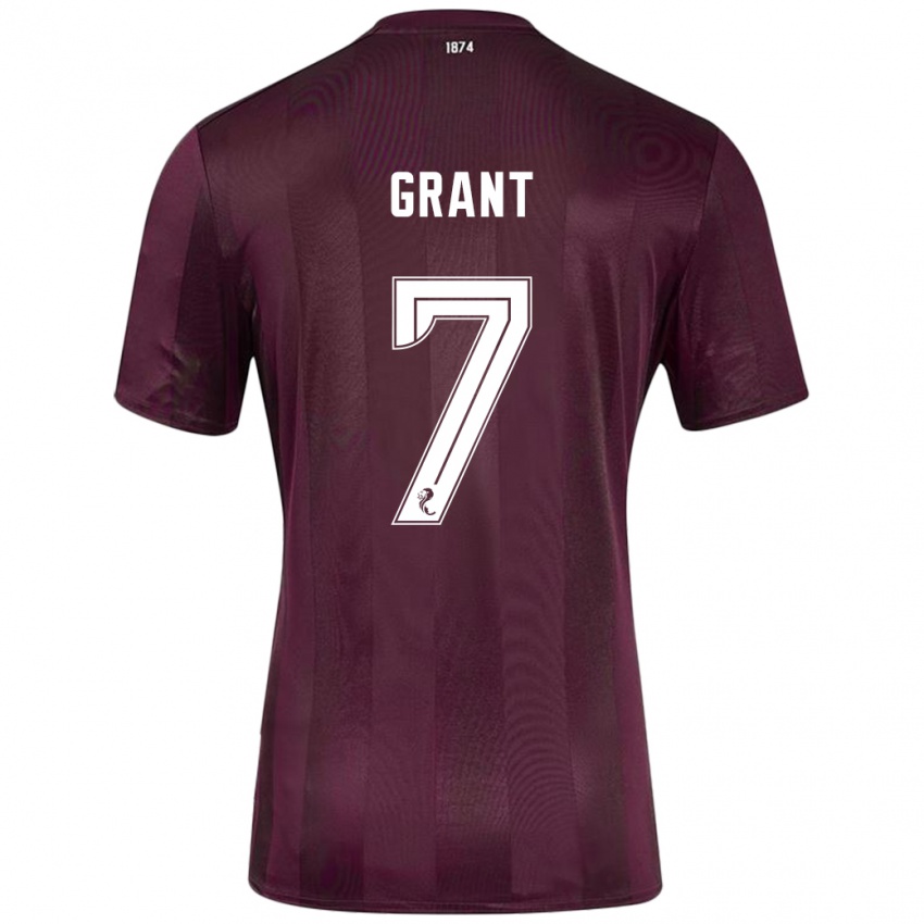 Kinderen Jorge Grant #7 Bordeauxrood Thuisshirt Thuistenue 2024/25 T-Shirt