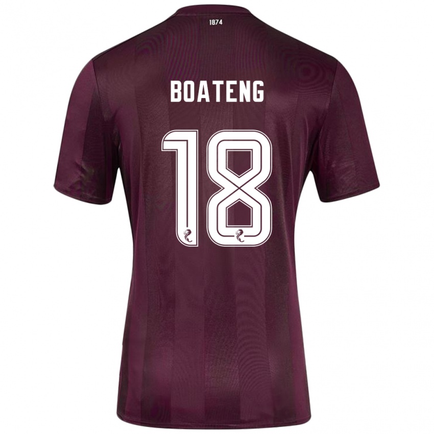 Kinderen Malachi Boateng #18 Bordeauxrood Thuisshirt Thuistenue 2024/25 T-Shirt