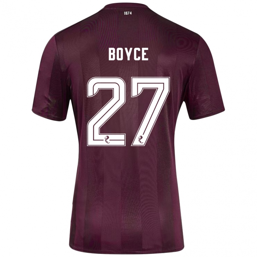 Kinderen Liam Boyce #27 Bordeauxrood Thuisshirt Thuistenue 2024/25 T-Shirt