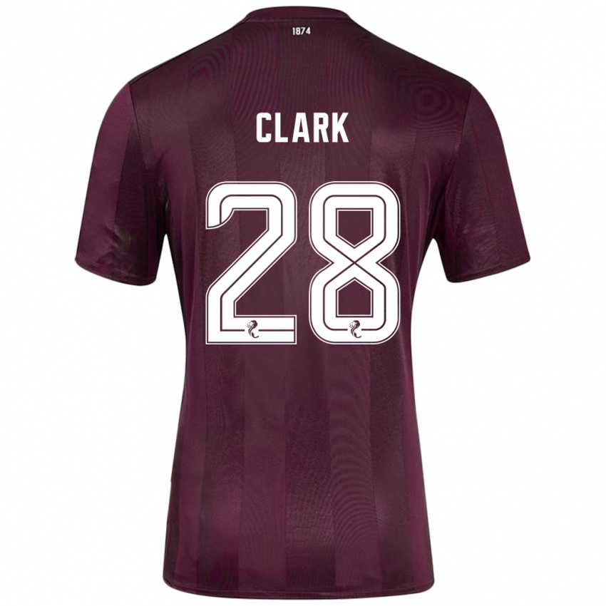 Kinderen Zander Clark #28 Bordeauxrood Thuisshirt Thuistenue 2024/25 T-Shirt