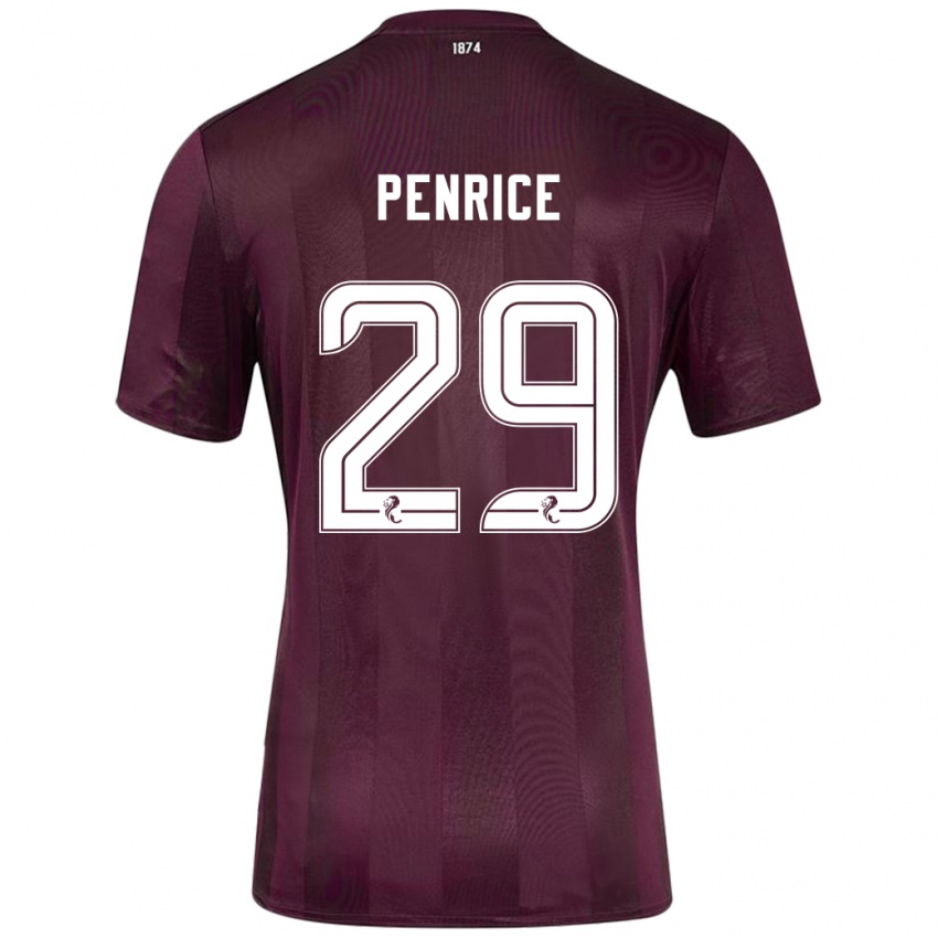 Kinderen James Penrice #29 Bordeauxrood Thuisshirt Thuistenue 2024/25 T-Shirt