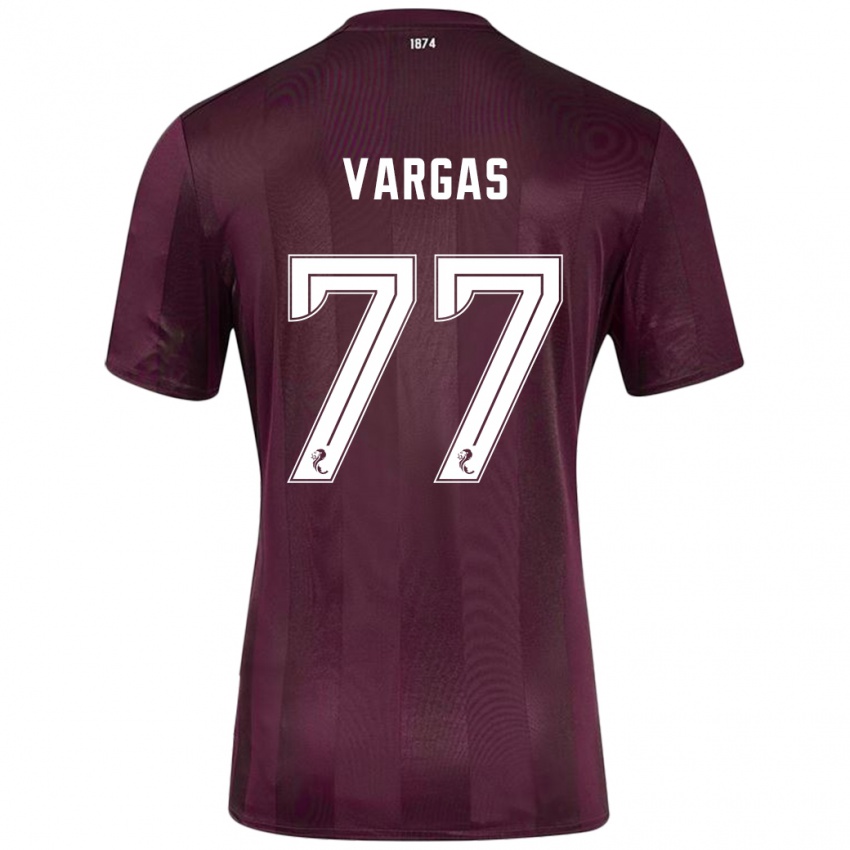 Kinderen Kenneth Vargas #77 Bordeauxrood Thuisshirt Thuistenue 2024/25 T-Shirt