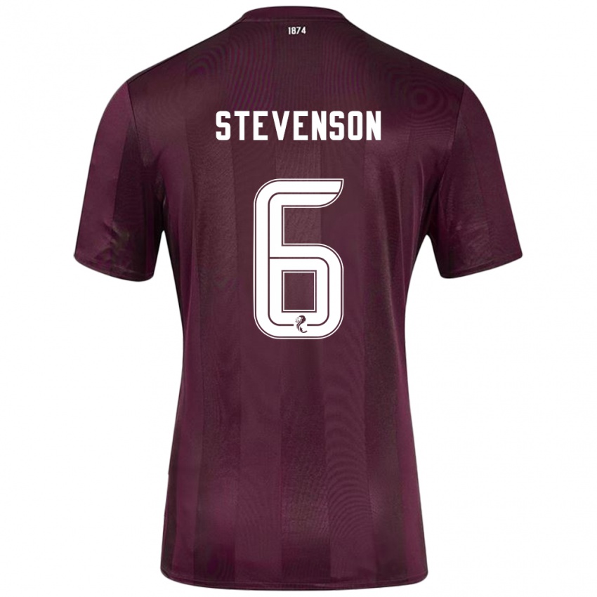 Kinderen Gus Stevenson #6 Bordeauxrood Thuisshirt Thuistenue 2024/25 T-Shirt