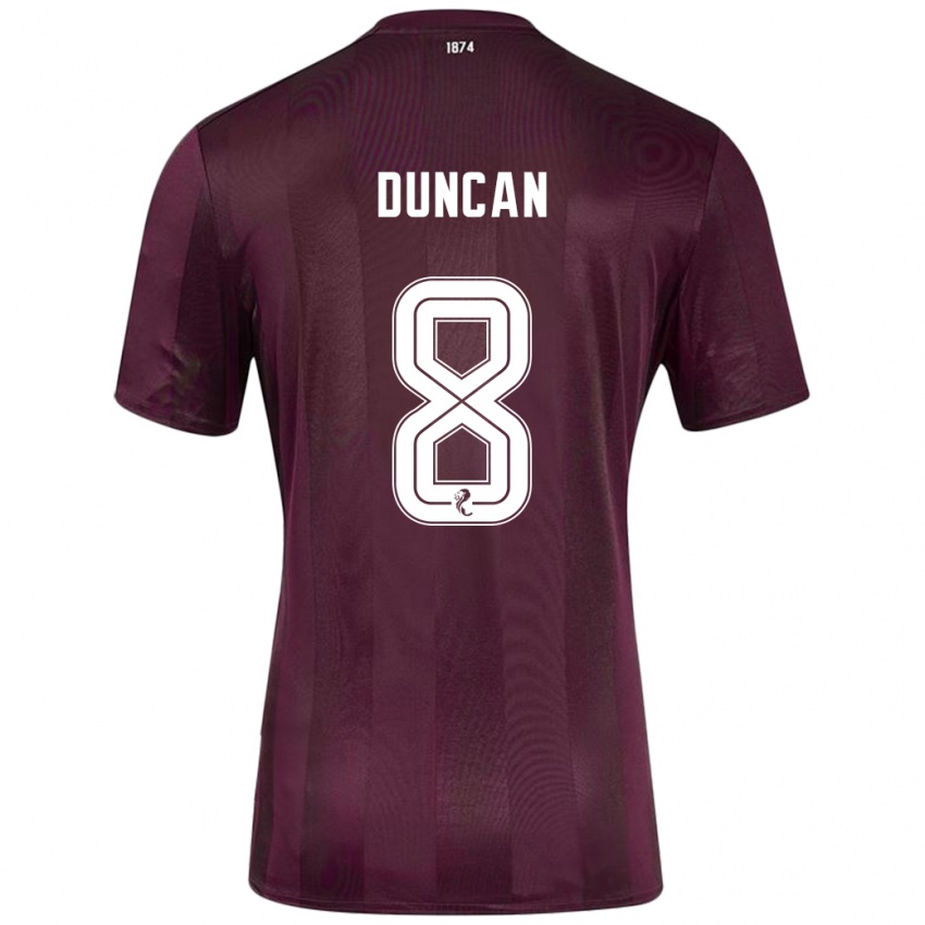 Kinderen Ryan Duncan #8 Bordeauxrood Thuisshirt Thuistenue 2024/25 T-Shirt