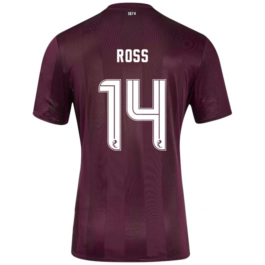 Kinderen Mackenzie Ross #14 Bordeauxrood Thuisshirt Thuistenue 2024/25 T-Shirt