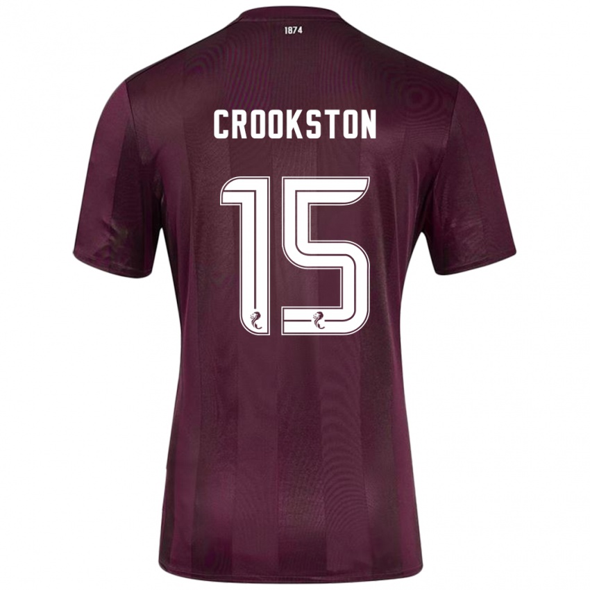 Kinderen Gregor Crookston #15 Bordeauxrood Thuisshirt Thuistenue 2024/25 T-Shirt