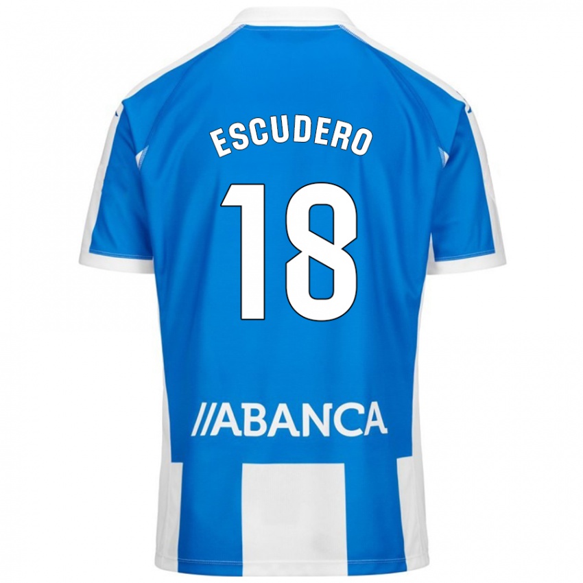 Kinderen Sergio Escudero #18 Blauw Wit Thuisshirt Thuistenue 2024/25 T-Shirt