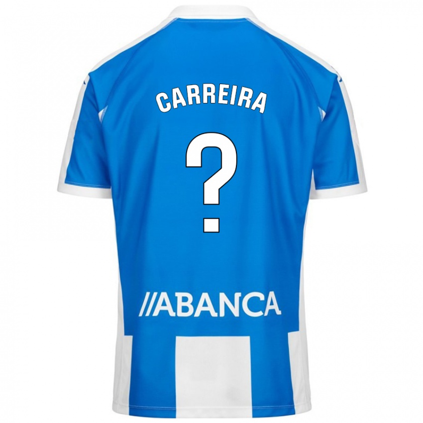 Kinderen David Carreira #0 Blauw Wit Thuisshirt Thuistenue 2024/25 T-Shirt