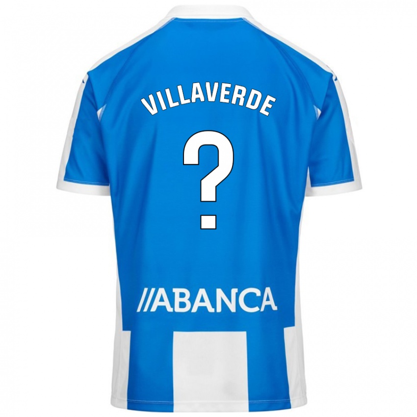 Kinderen Hugo Villaverde #0 Blauw Wit Thuisshirt Thuistenue 2024/25 T-Shirt