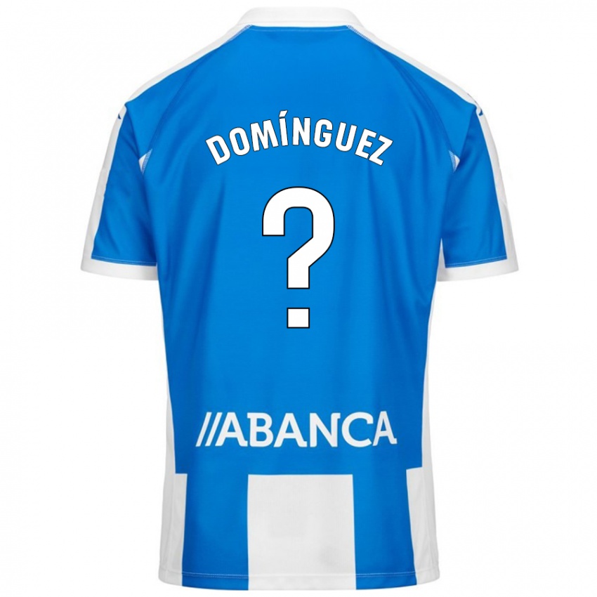 Kinderen David Domínguez #0 Blauw Wit Thuisshirt Thuistenue 2024/25 T-Shirt