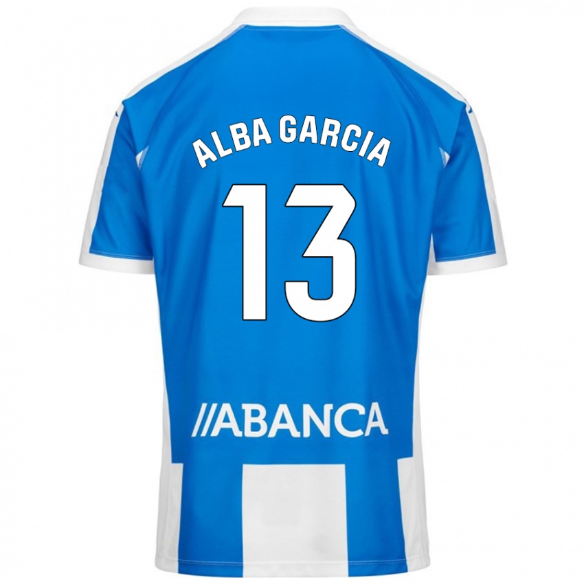 Kinderen Lucía Alba García #13 Blauw Wit Thuisshirt Thuistenue 2024/25 T-Shirt