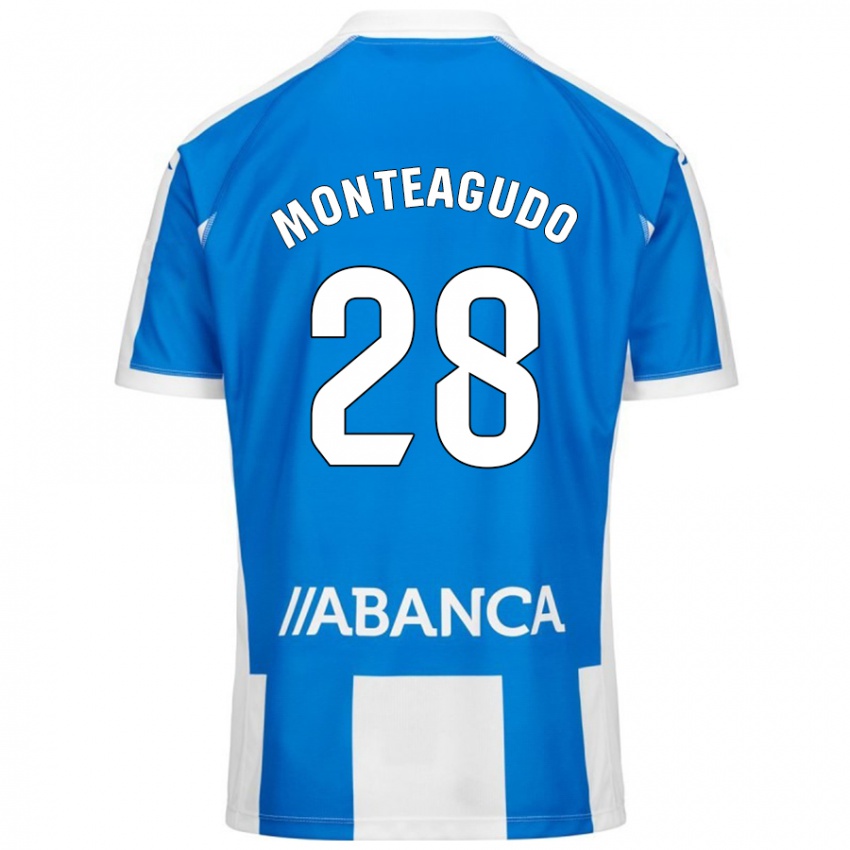 Kinderen Paula Monteagudo #28 Blauw Wit Thuisshirt Thuistenue 2024/25 T-Shirt