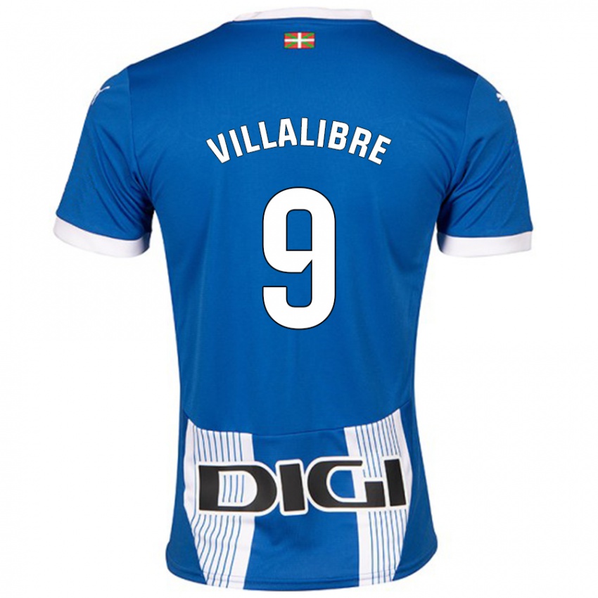 Kinderen Asier Villalibre #9 Blauw Thuisshirt Thuistenue 2024/25 T-Shirt