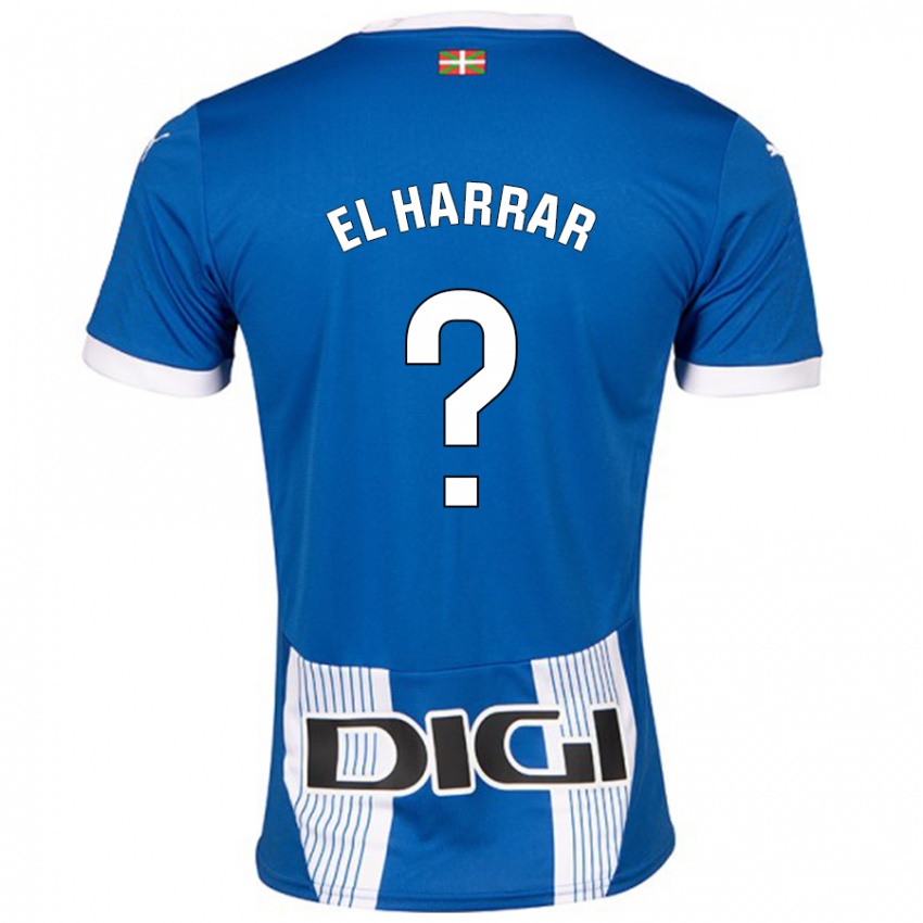 Kinderen Mohamed El Harrar #0 Blauw Thuisshirt Thuistenue 2024/25 T-Shirt