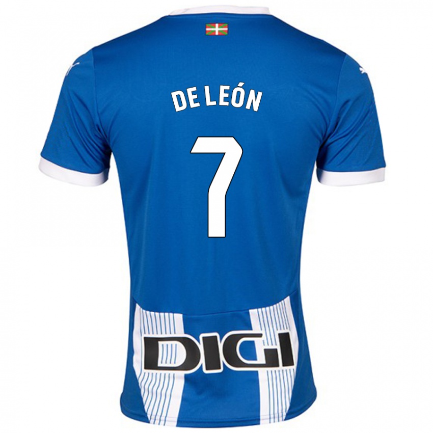 Kinderen José De León #7 Blauw Thuisshirt Thuistenue 2024/25 T-Shirt