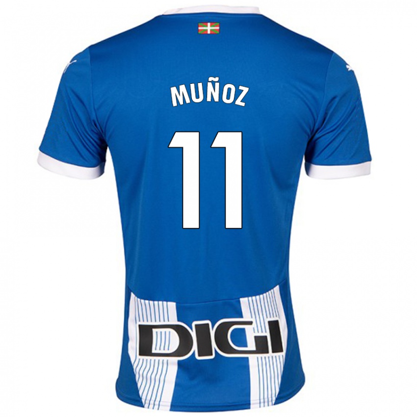 Kinderen Egoitz Muñoz #11 Blauw Thuisshirt Thuistenue 2024/25 T-Shirt