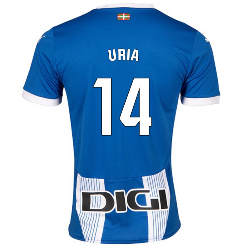 Kinderen Iker Uria #14 Blauw Thuisshirt Thuistenue 2024/25 T-Shirt