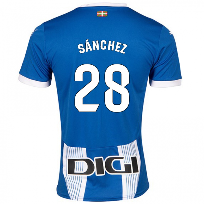 Kinderen Ander Sánchez #28 Blauw Thuisshirt Thuistenue 2024/25 T-Shirt