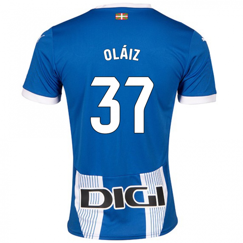 Kinderen Xanet Oláiz #37 Blauw Thuisshirt Thuistenue 2024/25 T-Shirt