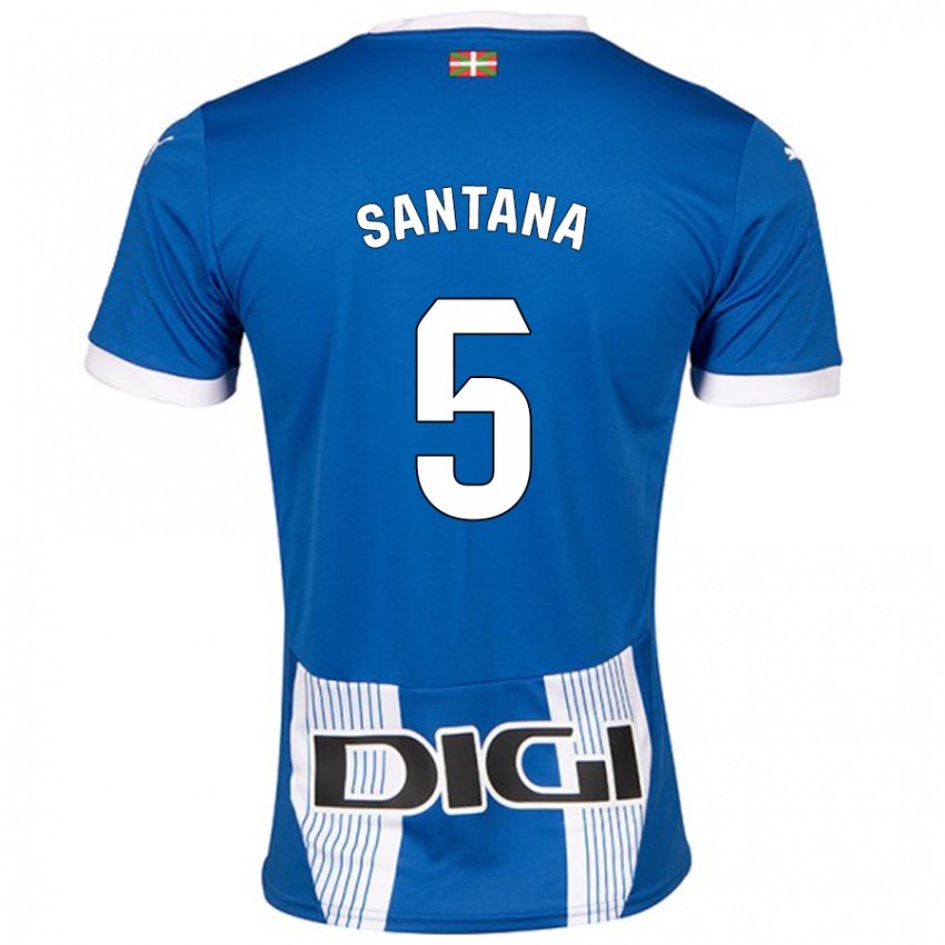 Kinderen Vanesa Santana #5 Blauw Thuisshirt Thuistenue 2024/25 T-Shirt