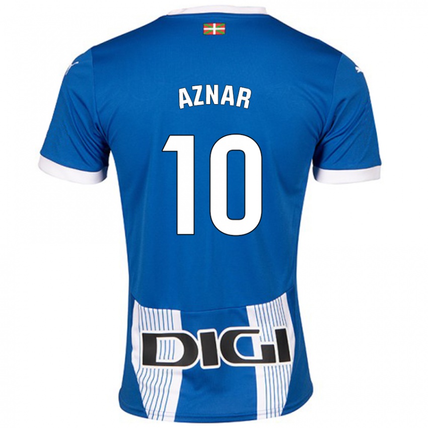 Kinderen Alba Aznar #10 Blauw Thuisshirt Thuistenue 2024/25 T-Shirt