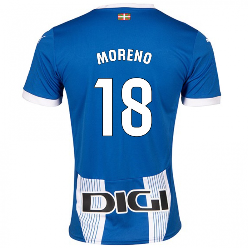 Kinderen Laura Moreno #18 Blauw Thuisshirt Thuistenue 2024/25 T-Shirt