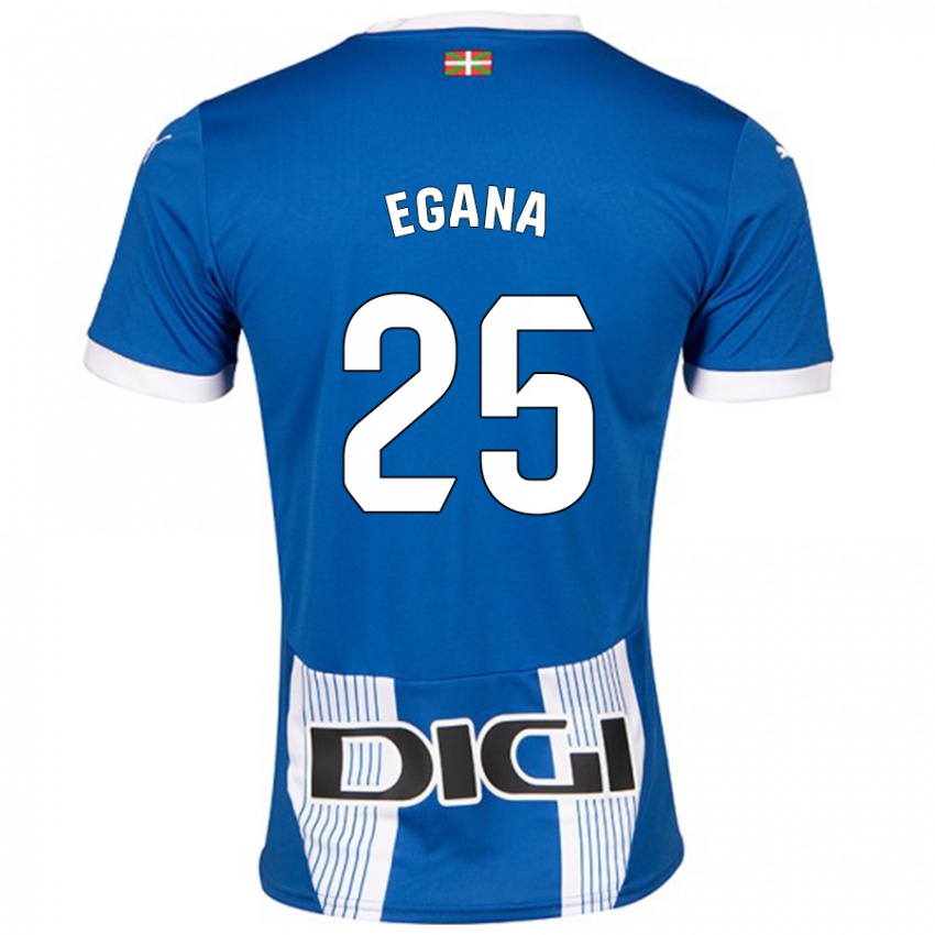 Kinderen Eider Egaña #25 Blauw Thuisshirt Thuistenue 2024/25 T-Shirt