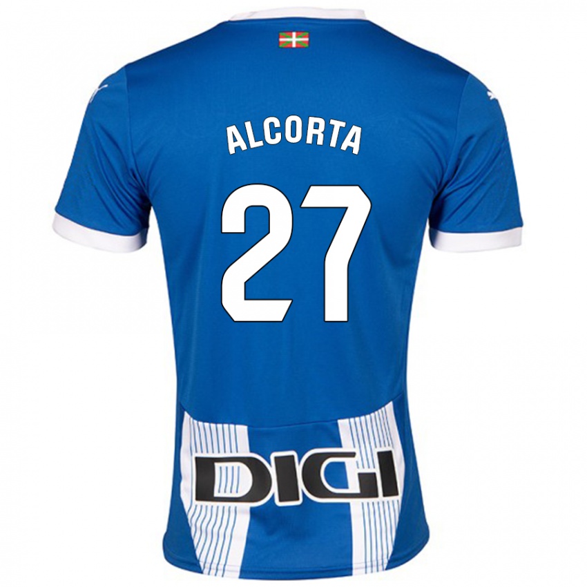 Kinderen Alaitz Alcorta #27 Blauw Thuisshirt Thuistenue 2024/25 T-Shirt