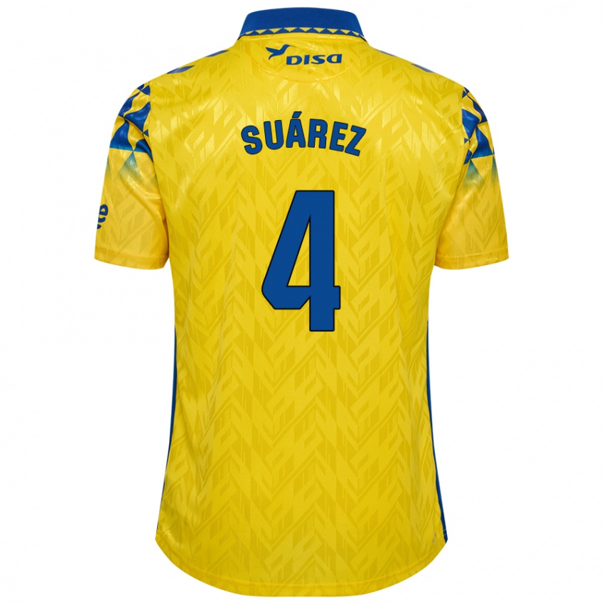 Kinderen Alex Suárez #4 Geel Blauw Thuisshirt Thuistenue 2024/25 T-Shirt