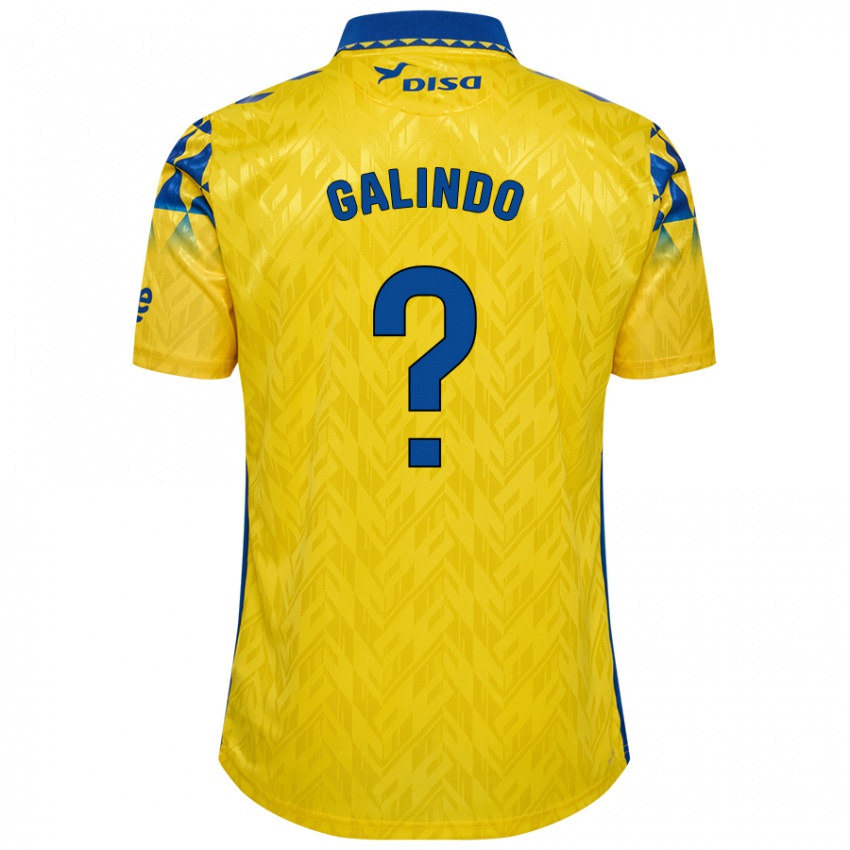 Kinderen Cristian Galindo #0 Geel Blauw Thuisshirt Thuistenue 2024/25 T-Shirt