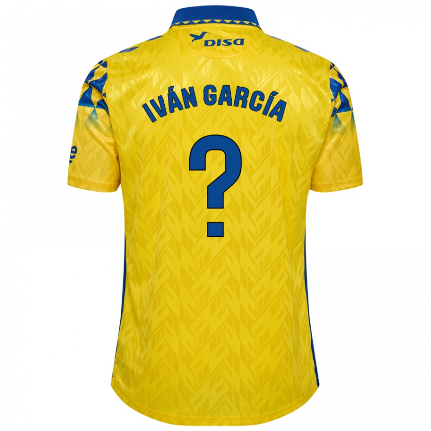 Kinderen Iván García #0 Geel Blauw Thuisshirt Thuistenue 2024/25 T-Shirt