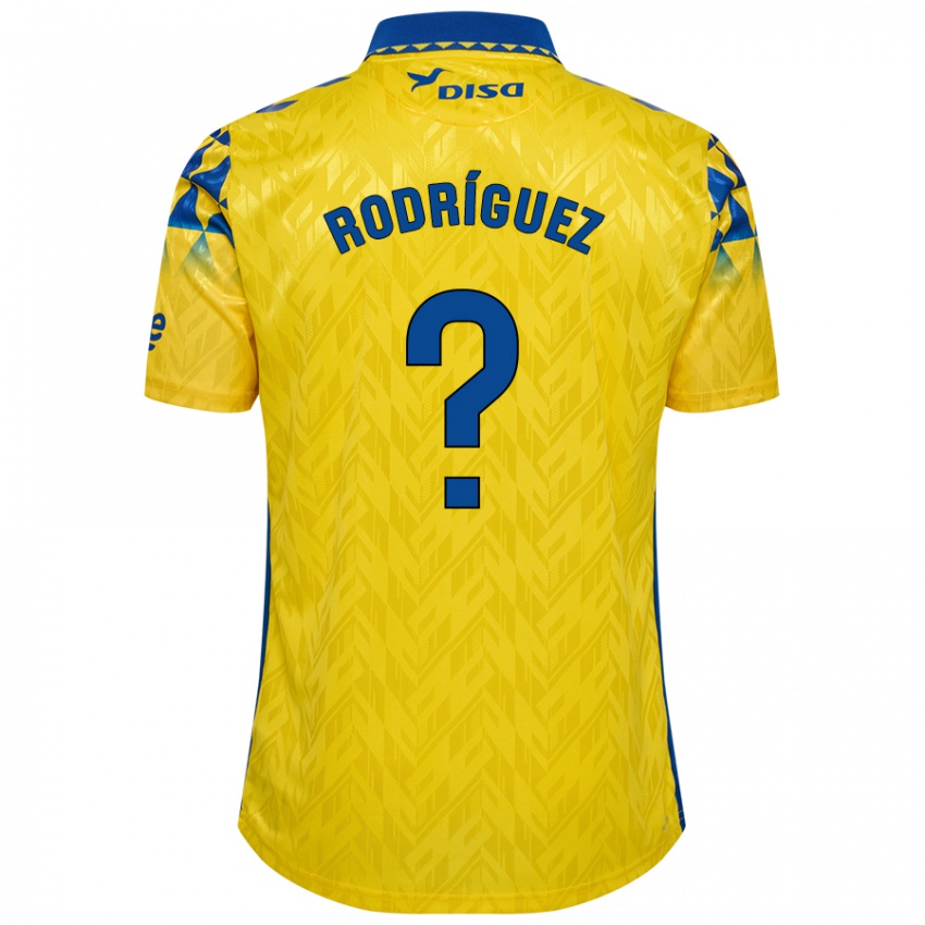 Kinderen David Rodríguez #0 Geel Blauw Thuisshirt Thuistenue 2024/25 T-Shirt