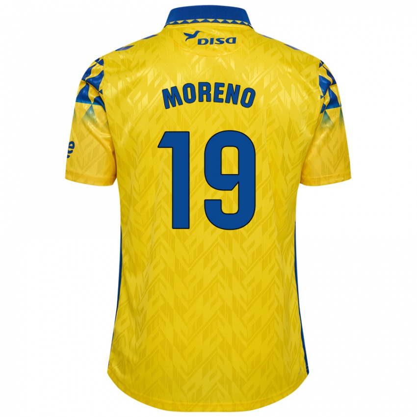 Kinderen Fernando Moreno #19 Geel Blauw Thuisshirt Thuistenue 2024/25 T-Shirt