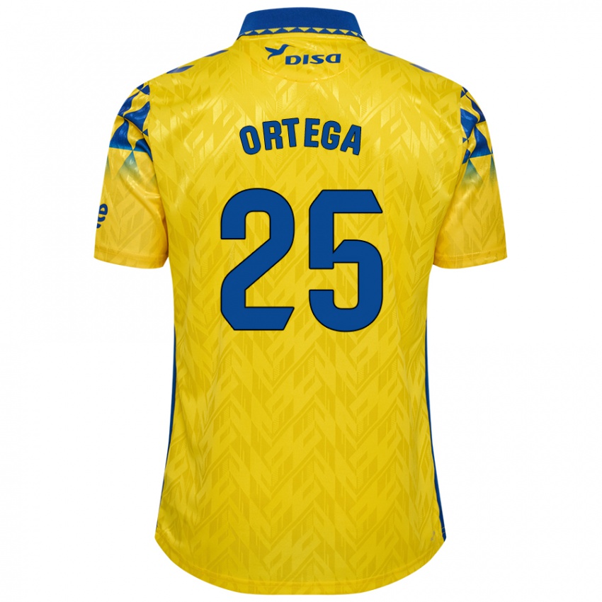 Kinderen Edián Ortega #25 Geel Blauw Thuisshirt Thuistenue 2024/25 T-Shirt