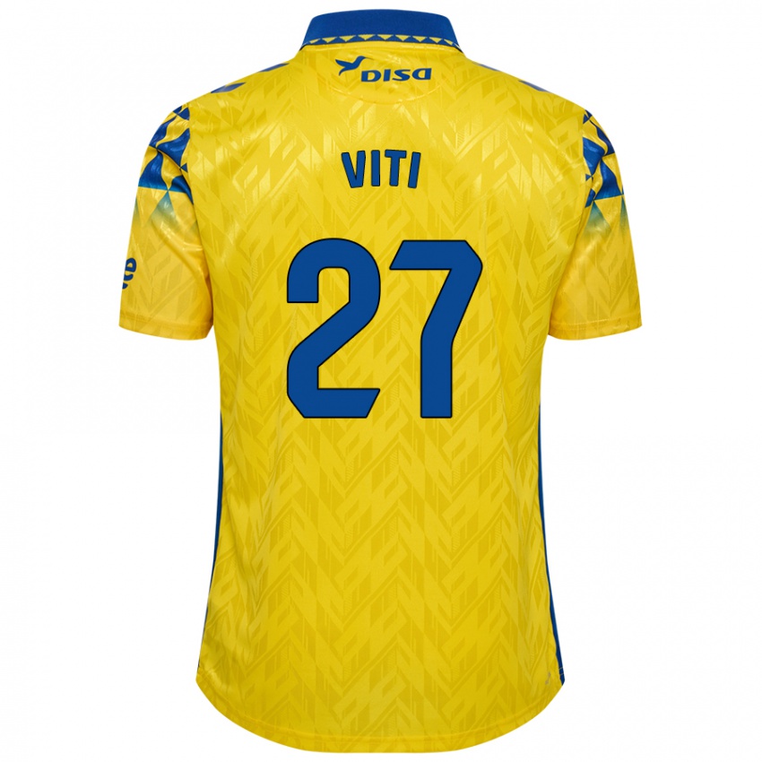 Kinderen Viti #27 Geel Blauw Thuisshirt Thuistenue 2024/25 T-Shirt