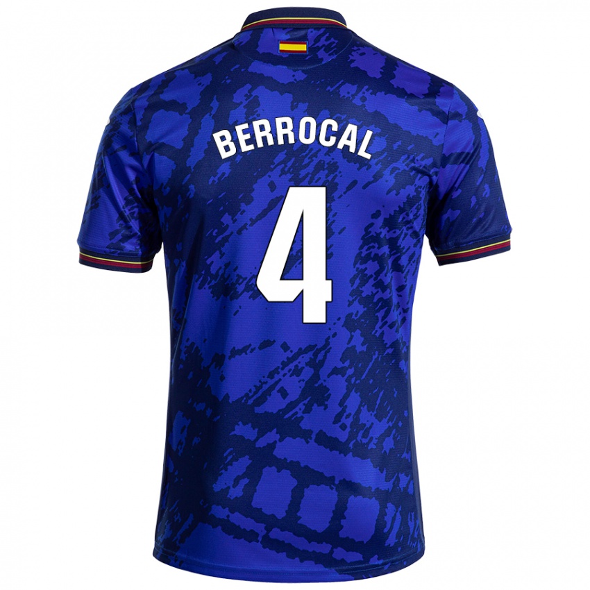 Kinderen Juan Berrocal #4 Donkerder Blauw Thuisshirt Thuistenue 2024/25 T-Shirt