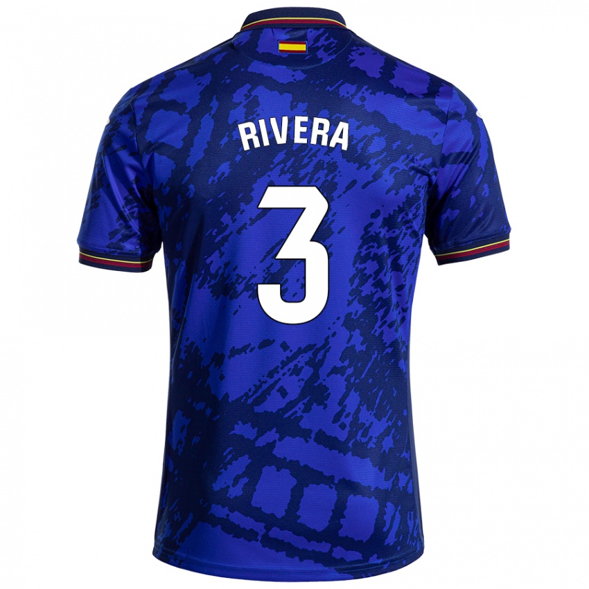 Kinderen Gorka Rivera #3 Donkerder Blauw Thuisshirt Thuistenue 2024/25 T-Shirt