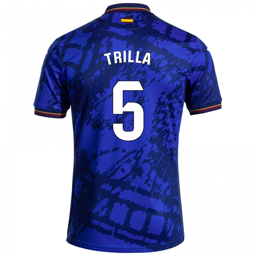 Kinderen Guillem Trilla #5 Donkerder Blauw Thuisshirt Thuistenue 2024/25 T-Shirt