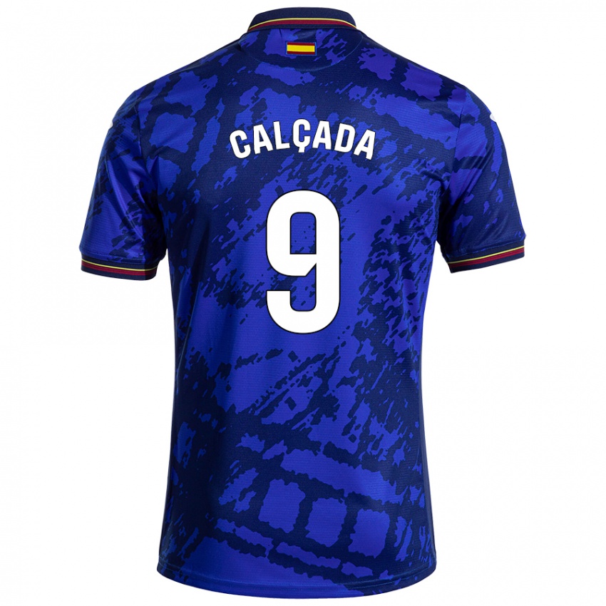 Kinderen Gonzalo Calçada #9 Donkerder Blauw Thuisshirt Thuistenue 2024/25 T-Shirt