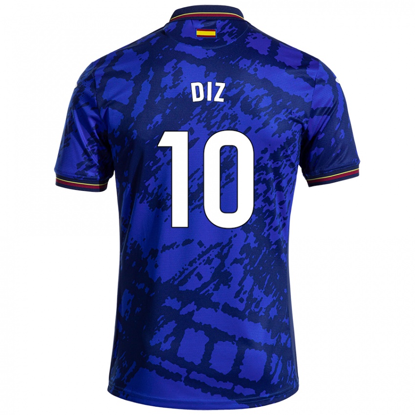 Kinderen Rafa Diz #10 Donkerder Blauw Thuisshirt Thuistenue 2024/25 T-Shirt