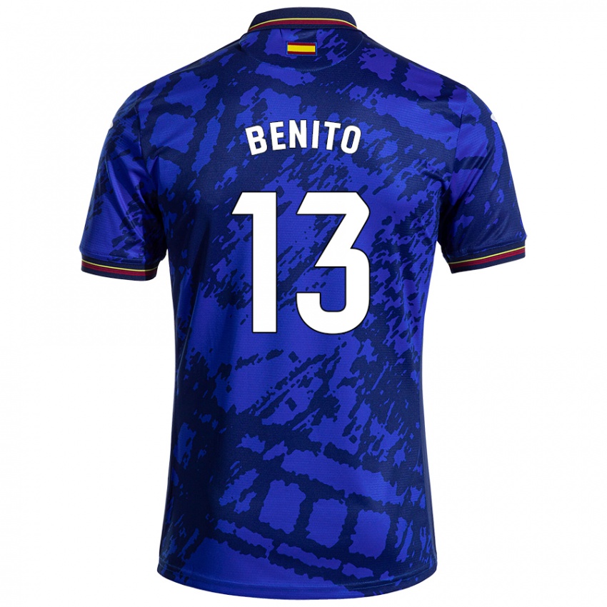 Kinderen Jorge Benito #13 Donkerder Blauw Thuisshirt Thuistenue 2024/25 T-Shirt