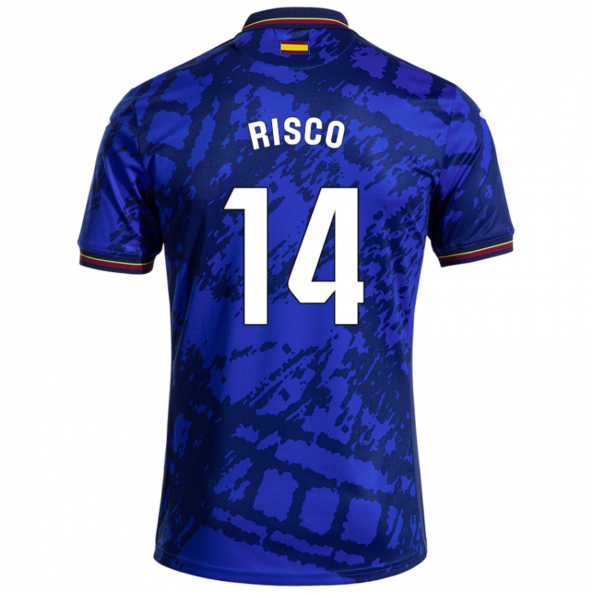 Kinderen Alberto Risco #14 Donkerder Blauw Thuisshirt Thuistenue 2024/25 T-Shirt