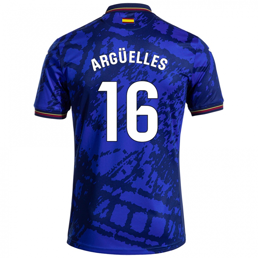 Kinderen David Argüelles #16 Donkerder Blauw Thuisshirt Thuistenue 2024/25 T-Shirt