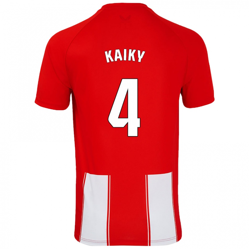 Kinderen Kaiky #4 Rood Wit Thuisshirt Thuistenue 2024/25 T-Shirt