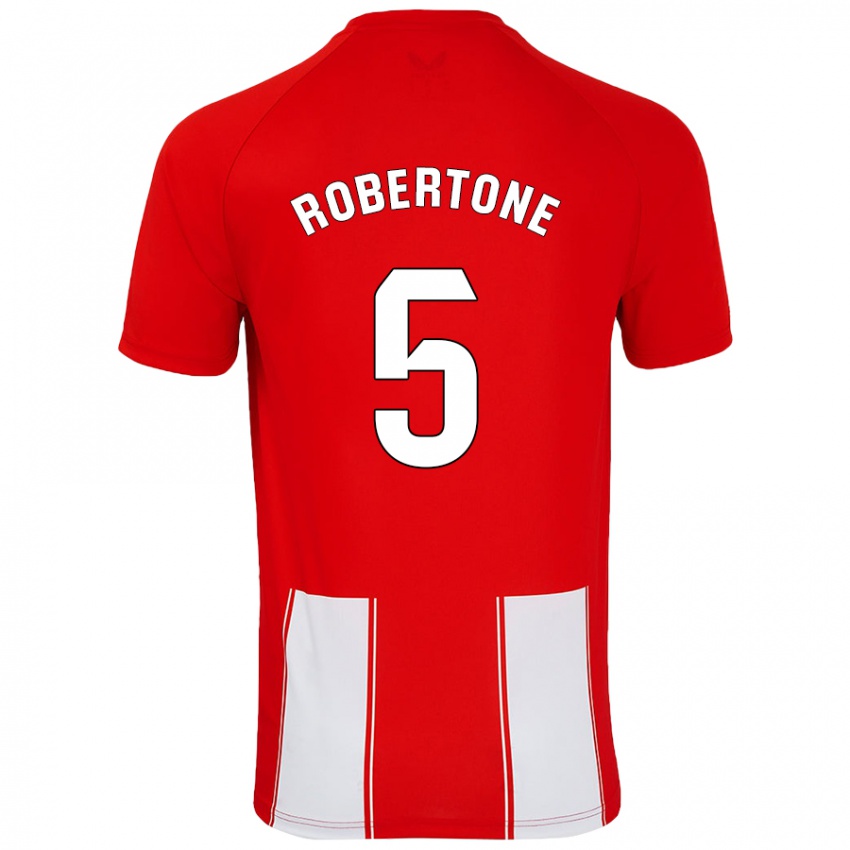 Kinderen Lucas Robertone #5 Rood Wit Thuisshirt Thuistenue 2024/25 T-Shirt