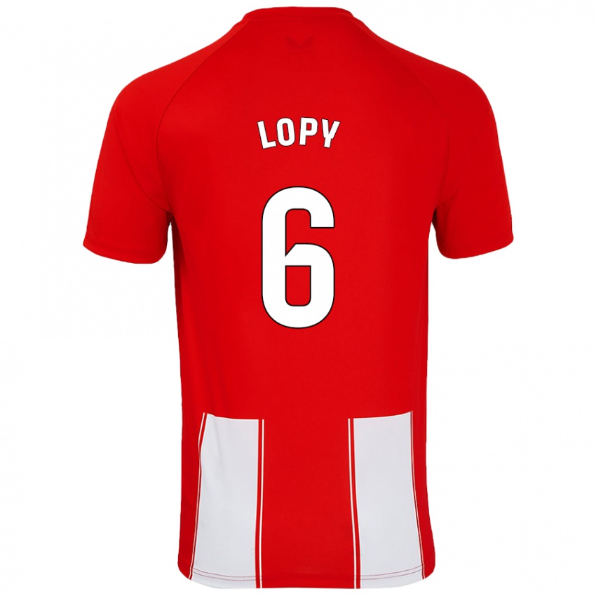 Kinderen Dion Lopy #6 Rood Wit Thuisshirt Thuistenue 2024/25 T-Shirt