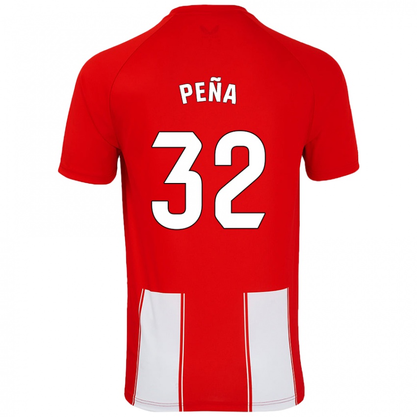 Kinderen Marcos Peña #32 Rood Wit Thuisshirt Thuistenue 2024/25 T-Shirt