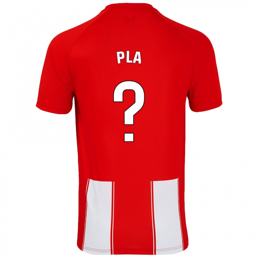 Kinderen Edu Pla #0 Rood Wit Thuisshirt Thuistenue 2024/25 T-Shirt